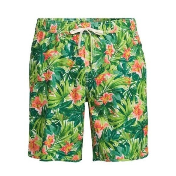 New FAIR HARBOR Hibiscus Swim Shorts in GREEN MULTI XXXL (Waist size 39 - 40) - Picture 2 of 12
